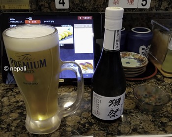 DSC_0043ビールと獺祭.JPG